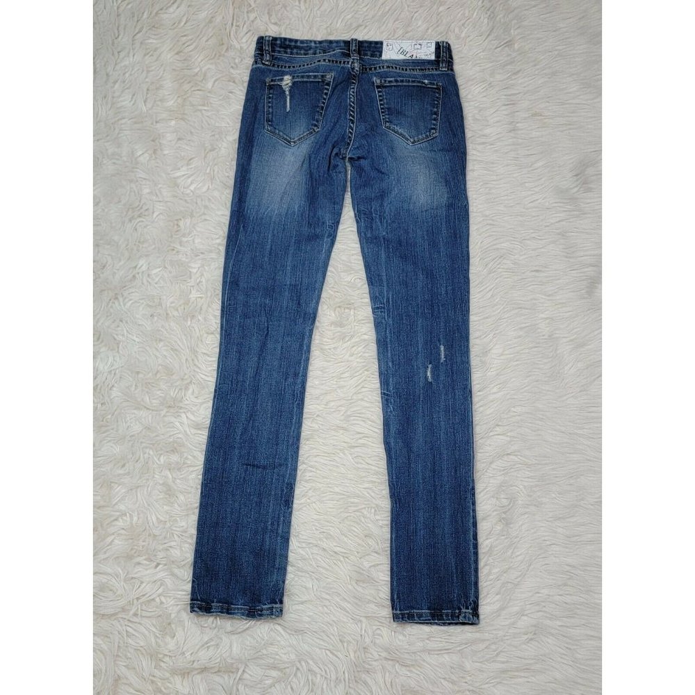 Blank Denim Women's Size 25 Straight Leg Jeans Distressed Stone Wash Stretch D - Picture 10 of 10